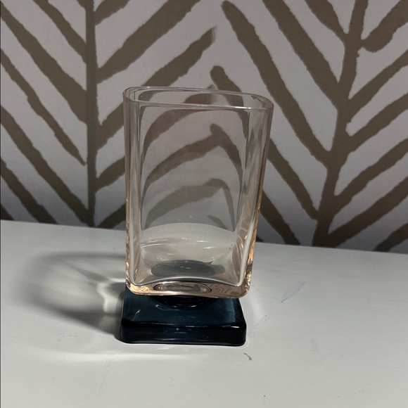 Other - Elegant Square Glass with Blue Base